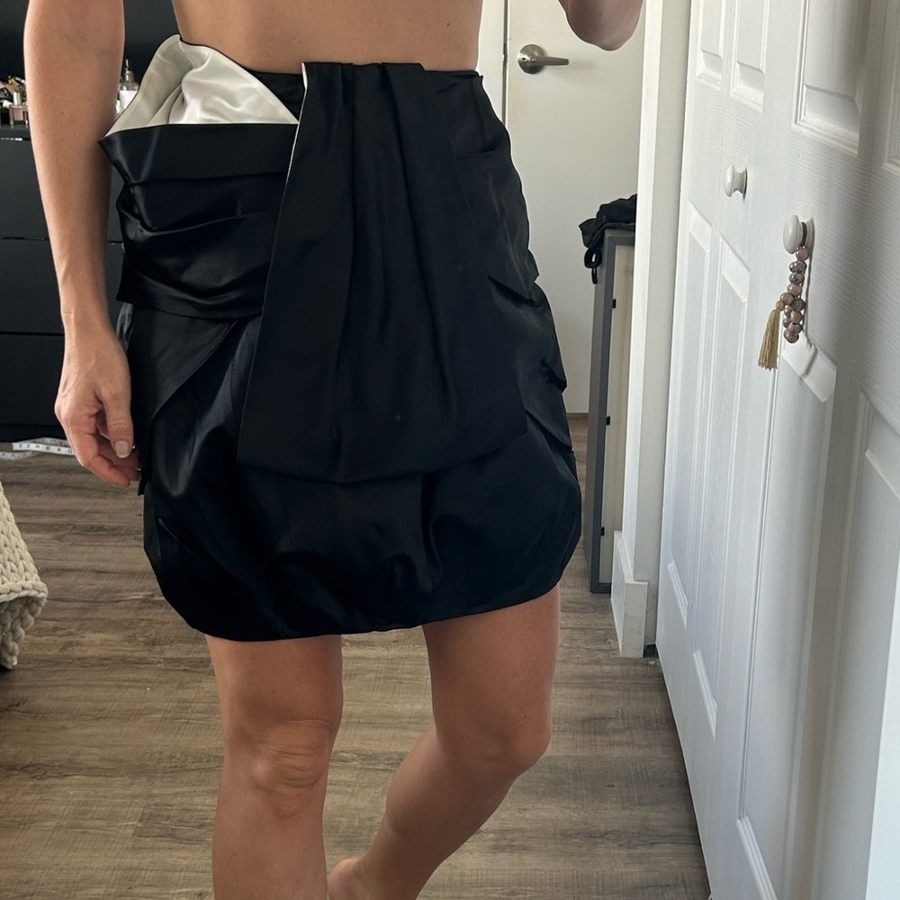 Prada Draped Silk Mini Skirt